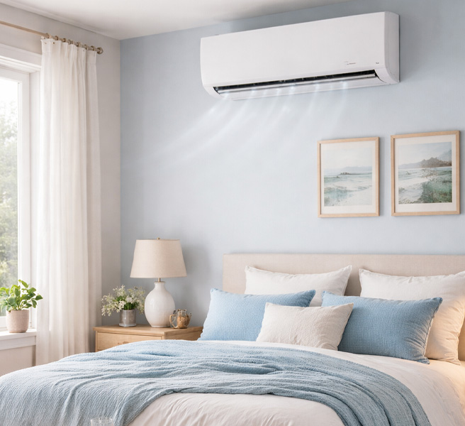 Camera da letto con climatizzatore